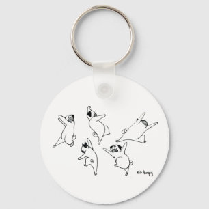 Chaveiro Pugs da dança