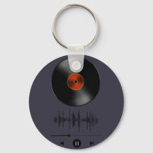 Pulse de Vinil Clássico em Pingente Minimalista