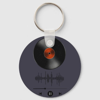 Chaveiro Pulse de Vinil Clássico em Pingente Minimalista