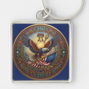 Chaveiro Pulseira "Águia Terra da Liberdade 250" Patriótica