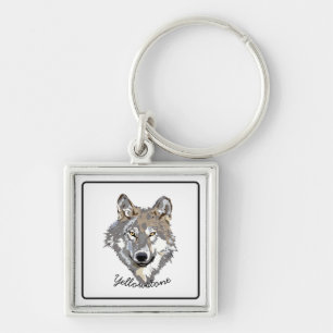 Chaveiro Pulseira-Amarelo Lobo