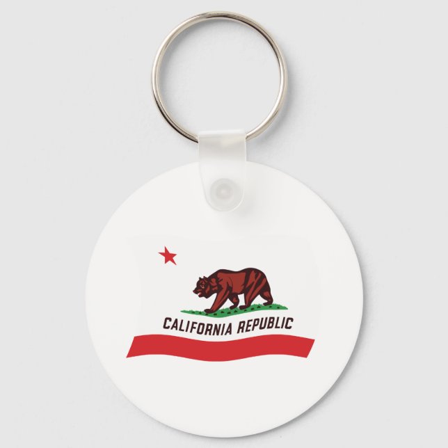 Chaveiro Pulseira com a bandeira da Califórnia (Frente)