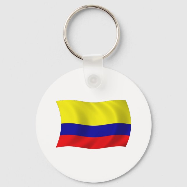Chaveiro Pulseira com a Bandeira da Colômbia (Frente)