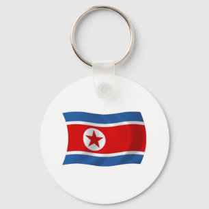 Chaveiro Pulseira com a bandeira da Coreia do Norte