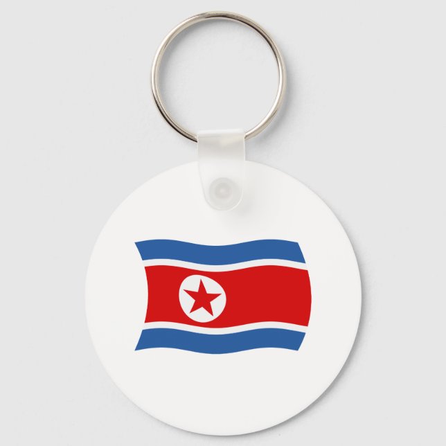 Chaveiro Pulseira com a bandeira da Coreia do Norte (Frente)