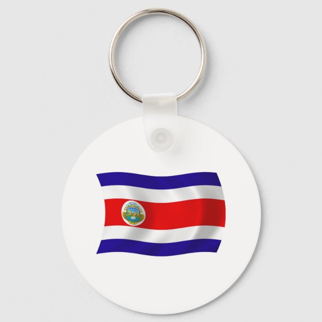 Chaveiro Pulseira com a Bandeira da Costa Rica (Frente)
