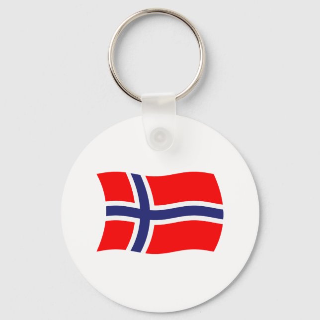 Chaveiro Pulseira com a bandeira da Noruega (Frente)