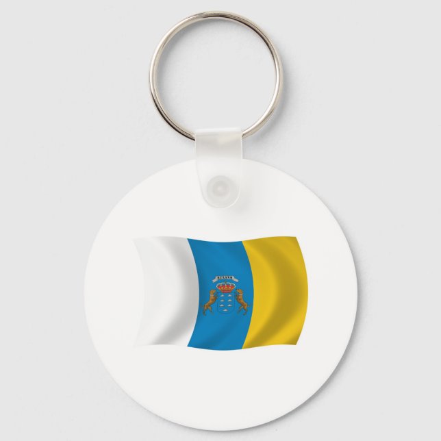 Chaveiro Pulseira com a bandeira das Ilhas Canárias (Frente)
