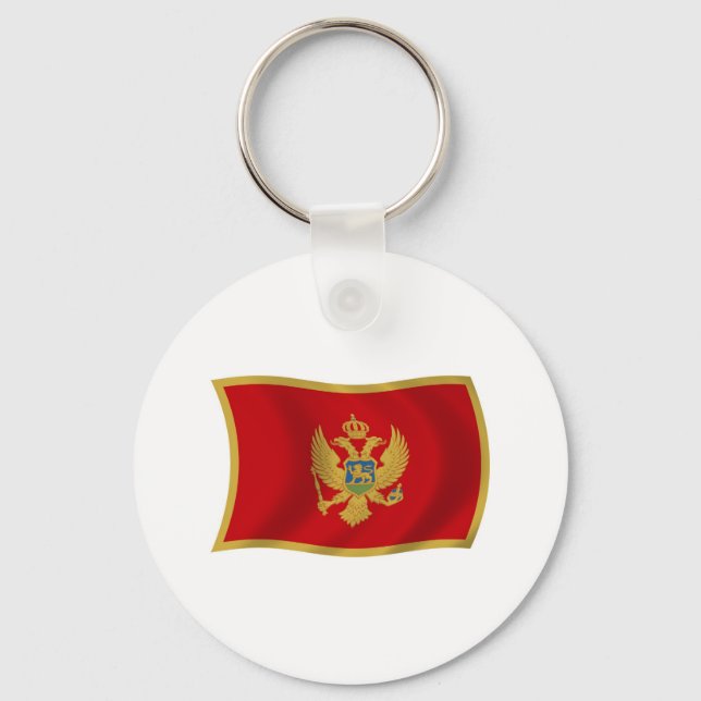 Chaveiro Pulseira com a Bandeira de Montenegro (Frente)