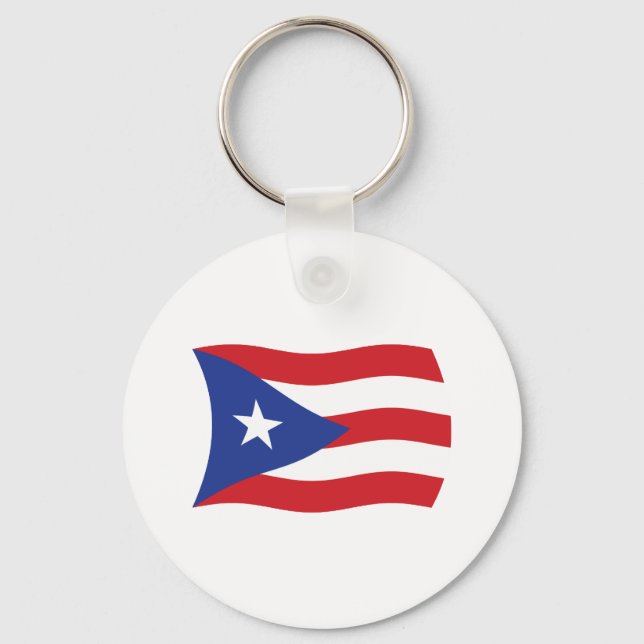 Chaveiro Pulseira com a Bandeira de Porto Rico (Frente)