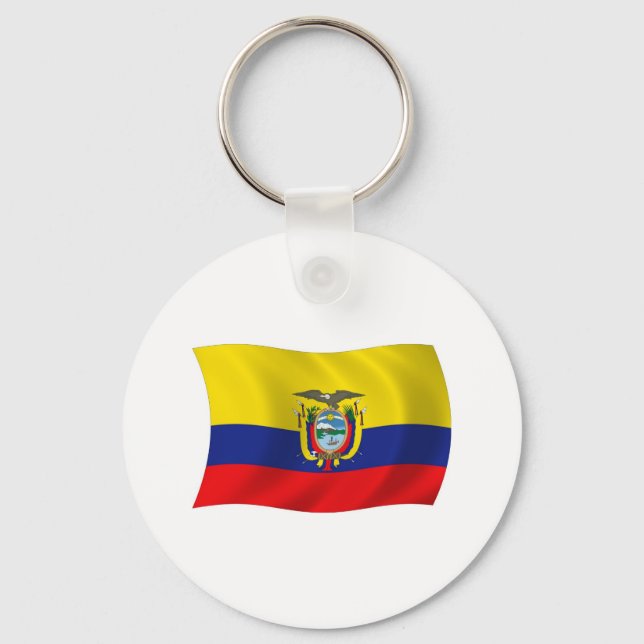 Chaveiro Pulseira com a Bandeira do Equador (Frente)