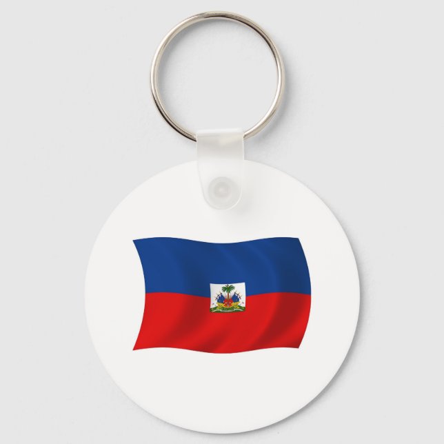 Chaveiro Pulseira com a Bandeira do Haiti (Frente)