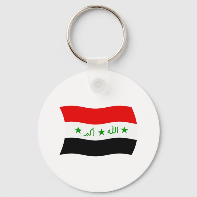 Chaveiro Pulseira com a bandeira do Iraque (Frente)
