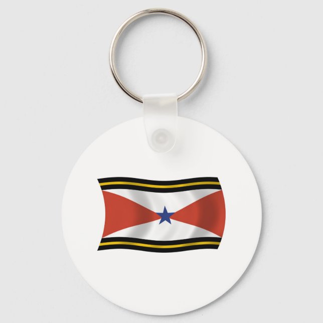 Chaveiro Pulseira com a bandeira do povo Akha (Frente)