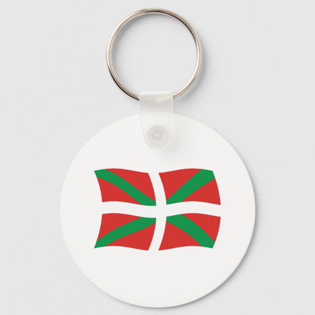 Chaveiro Pulseira com a Bandeira do Povo Basco (Frente)