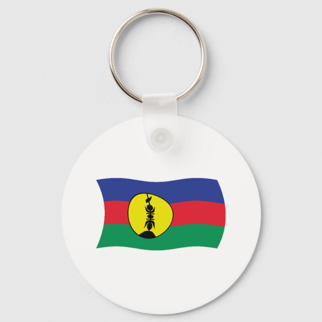 Chaveiro Pulseira com a bandeira do povo Kanak (Frente)