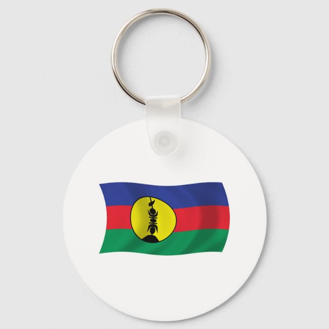 Chaveiro Pulseira com a Bandeira do Povo Kanak (Frente)