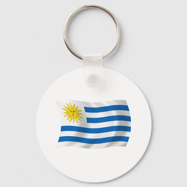 Chaveiro Pulseira com a Bandeira do Uruguai (Frente)
