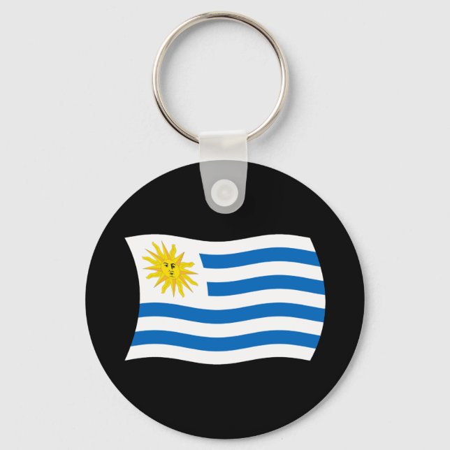 Chaveiro Pulseira com a Bandeira do Uruguai (Frente)