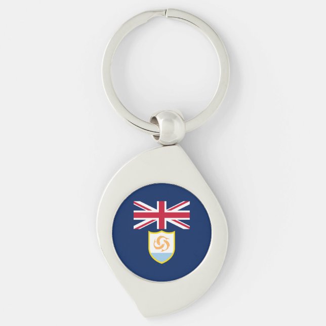 Chaveiro Pulseira com a bandeira patriótica de Anguilla (Frente)