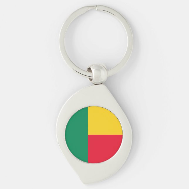 Chaveiro Pulseira com a bandeira patriótica do Benim (Frente)