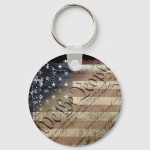 Chaveiro Pulseira com Bandeira Americana 'Nós, o Povo'
