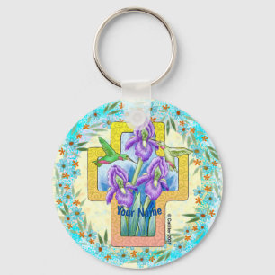 Chaveiro Pulseira com Cruz Cristã Iris