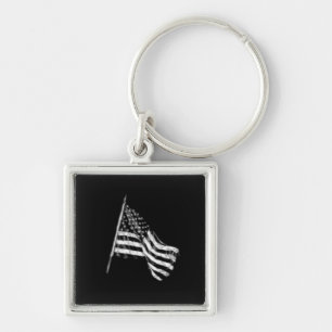Chaveiro Pulseira com Desenho da Bandeira Americana