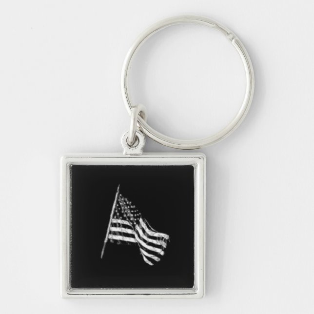 Chaveiro Pulseira com Desenho da Bandeira Americana (Frente)