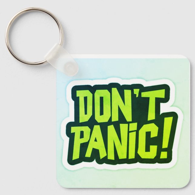 Chaveiro Pulseira com design premium Don't Panic (Frente)