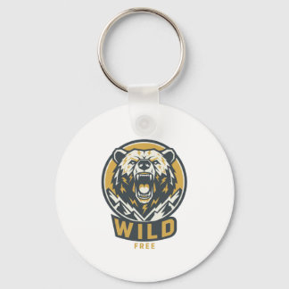Chaveiro Pulseira com Emblema de Urso SELVAGEM & LIVRE