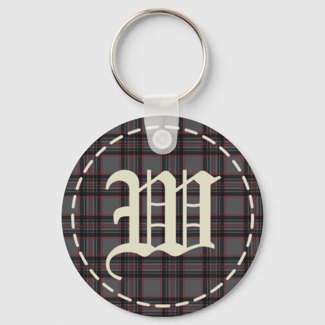 Chaveiro Pulseira com Letra W Monogramada (Frente)