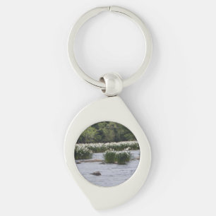 Chaveiro Pulseira com lírio aranha branco