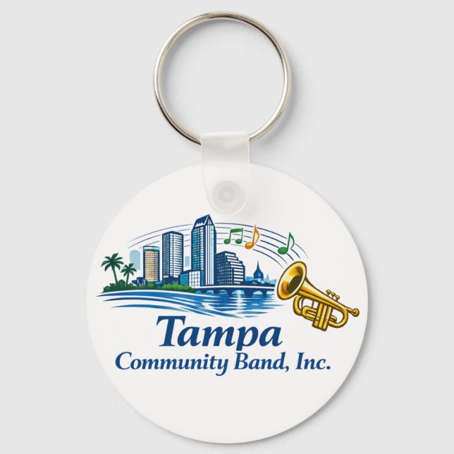 Chaveiro Pulseira com Logotipo da TCB Trompete (Frente)