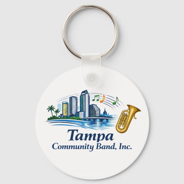 Chaveiro Pulseira com Logotipo de Barítono/Eufônio/Tuba da  (Frente)