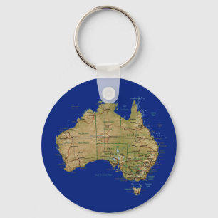 Chaveiro Pulseira com Mapa da Austrália
