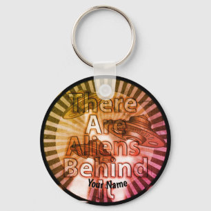 Chaveiro Pulseira com nome personalizado Aliens behind It
