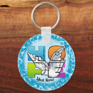 Chaveiro Pulseira com Pombo Cristão Esperança