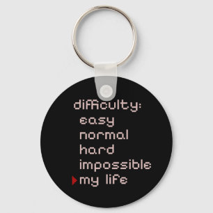 Chaveiro Pulseira com Silhueta de Humor de Gamer Pixel