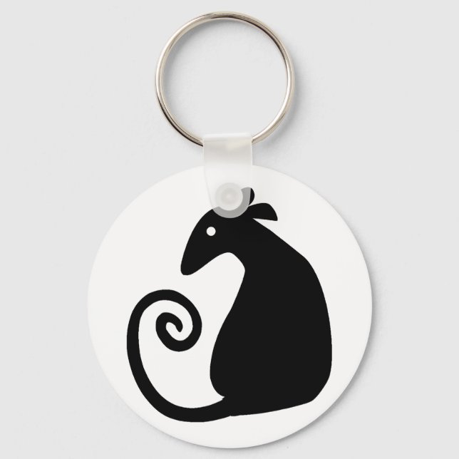 Chaveiro Pulseira com silhueta de rato (Frente)