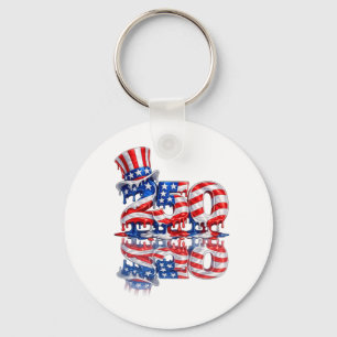 Chaveiro Pulseira comemorativa do Dia 4 de Julho