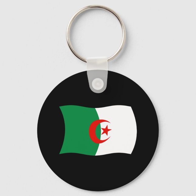 Chaveiro Pulseira da Bandeira da Argélia (Frente)