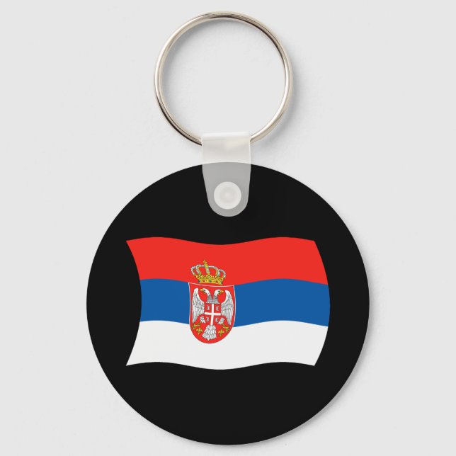 Chaveiro Pulseira da Bandeira da Sérvia (Frente)