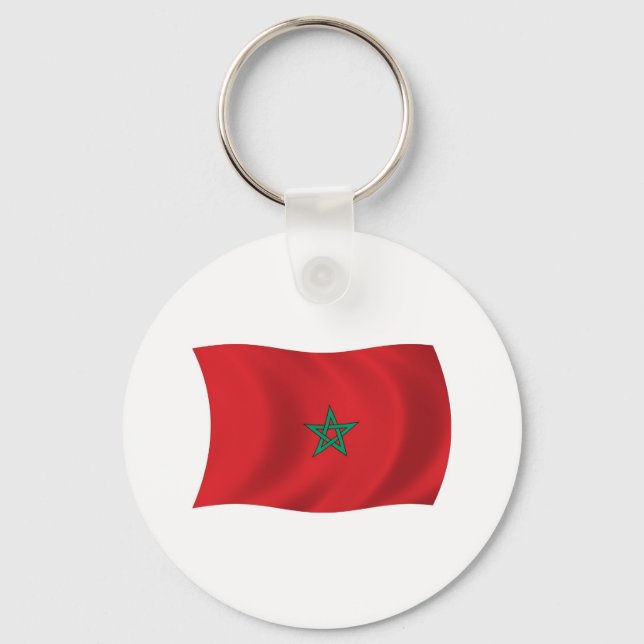 Chaveiro Pulseira da Bandeira de Marrocos (Frente)
