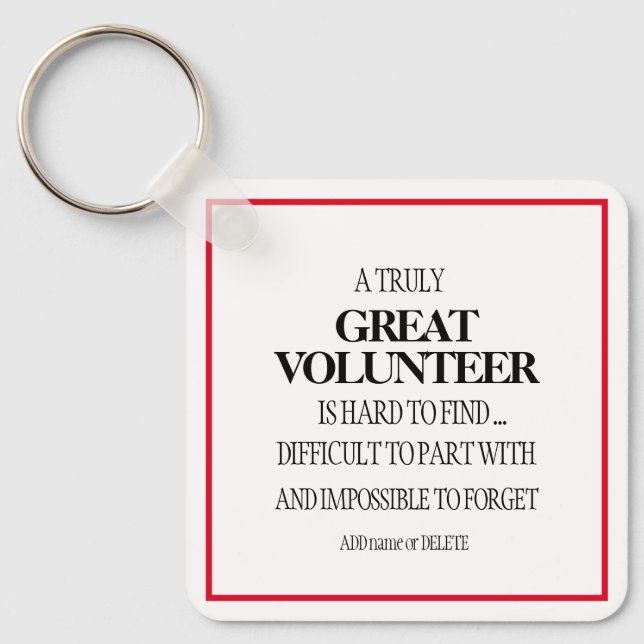 Chaveiro Pulseira de agradecimento a voluntários simples e  (Frente)