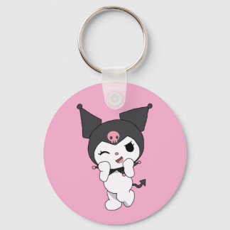 Chaveiro Pulseira de alumínio dupla face Kuromi