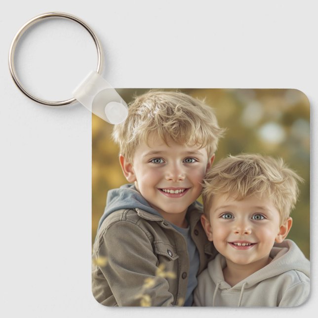 Chaveiro Pulseira de alumínio personalizada com duas fotos  (Frente)