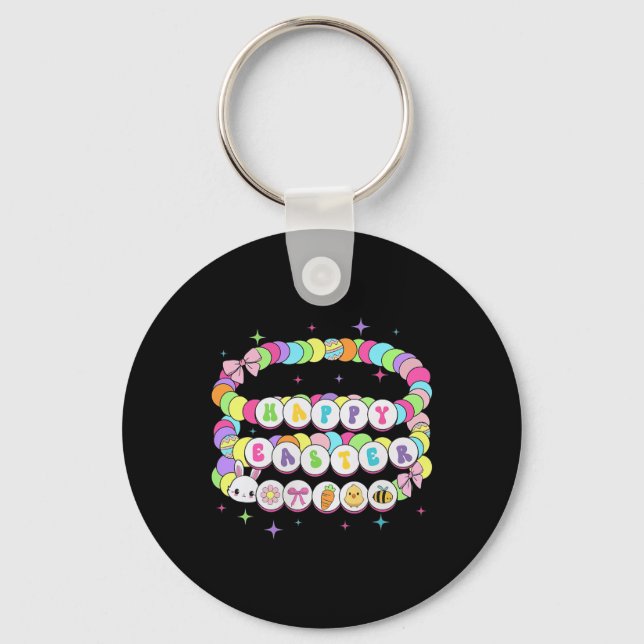 Chaveiro Pulseira de Amizade de Páscoa Coelho de Páscoa  (Frente)