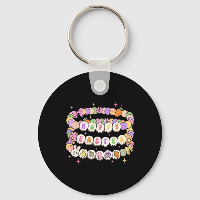 Chaveiro Pulseira de Amizade Feliz Páscoa Coelho da Páscoa  (Frente)