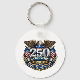 Chaveiro Pulseira de aniversário de 250 anos dos EUA